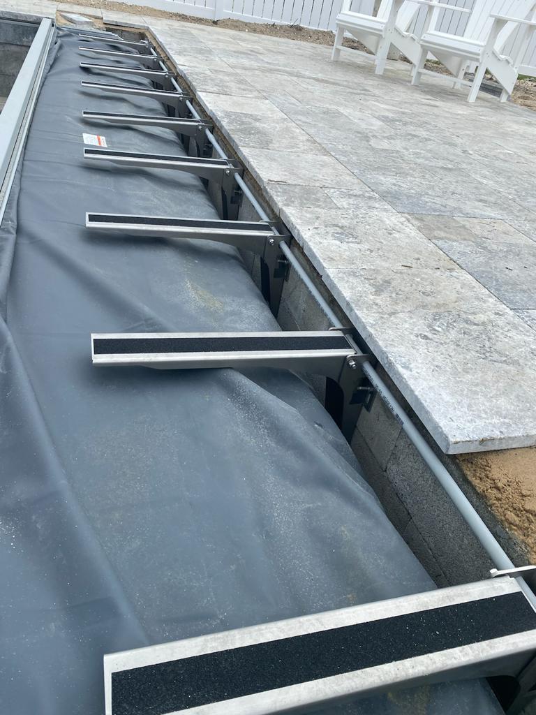 automatic pool cover bracket canada